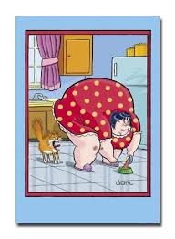 Cat View Naughty Cartoon Birthday Greeting Card By Nobleworks 2 95 This Card Was Dreamed U Funny Cartoon Pictures Funny Christmas Cartoons Funny Postcards