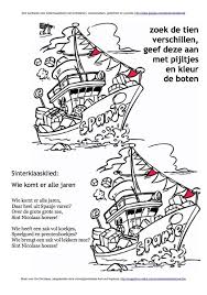 Zoek De Verschillen Tussen De Stoomboten Sinterklaas Knutselen Sinterklaas Sint Nicolaas