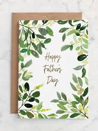 Birthday Card For Father Design Father S Day Watercolor Greenery Father S Day Greeting Card Design Father S Day Greeting Cards Fathersday Card Happy Fathers Day Cards