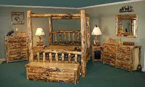 Sage Green Walls Log Furniture Rustic Bedroom Furniture Log Bedroom Sets Log Bedroom Furniture