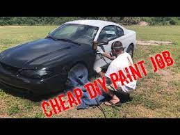 How To Do A 25 Cheap Diy Paint Job At Home On Your Car Rustoleum Acetone Youtube Car Paint Jobs Car Paint Diy Car Spray Paint