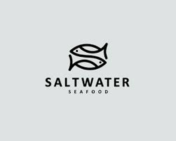 Black And White Brand Wave Logo Saltwater Identity Design Logo Graphic Design Logo Logo Restaurant