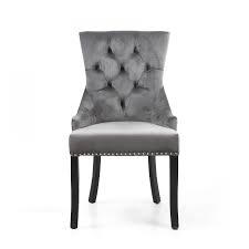 Check spelling or type a new query. Chester Grey Brushed Velvet Button Back Dining Chair