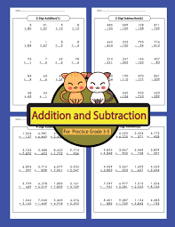 Printables for third grade math students, teachers, and home schoolers. Addition And Subtraction For Practice Grade 3 5 Addition And Subtraction Workbooks Math Practice Worksheet Arithmetic Workbook With Answers For Kids Lequire Marin 9781985822405 Amazon Com Books