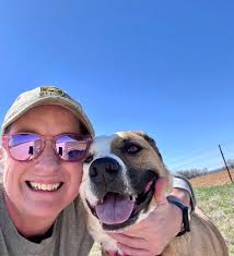 Oakley May loves to walk the trails! Burns a little bit of energy for a  little bit of time anyway lol!💖