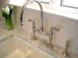 Choose from 5 stylish and sophisticated finishes (brushed nickel, chrome, oil rubbed black, antique brass, antique wine). Bridge Kitchen Faucet Design Ideas