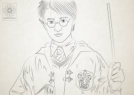 First Time Doing Line Art It S Actually Pretty Easy To Do Visit My Video To Check It Out Harry Potter Illustration Harry Potter Illustration Line Art Art