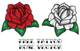 Free Rose Tattoo Vector Rose Tattoo Design Traditional Tattoo Art Rose Tattoo