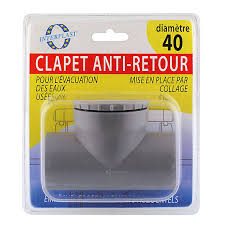 Le clapet antiretour contre les reflux et mauvaises odeurs : Clapet Pvc Anti Retour A Battant Interplast O40 Mm Castorama