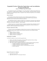How do you write a. Expanded Tertiary Education Equivalency And Accreditation
