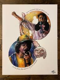 Turn Around Look At What You See Stranger Things Stranger Things Dustin And Suzie Neverending Story Fan Art Etsy In 2020 Stranger Things Art Art Stranger Things Dustin
