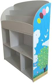If your 9 year old kid is anything like mine, they've got a big box of toy cars. Keliour Hom Kids Toy Storage Shelf Diy Bookcase Display Storage Shelf Room Divider Step Rack Colorful Safe Printing Playroom Bookshelf Organizer Color White Size 83x30x102cm Amazon Co Uk Home Kitchen