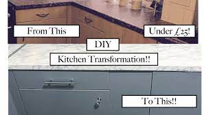 How To Apply Fablon To Kitchen Worktops Diy Hacks Kitchen Makeover On A Budget Part 2 Youtube