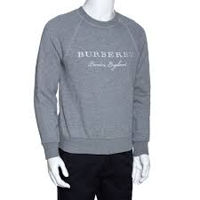 Explore the trench coat, clothing and accessories collections, and shop the latest pieces designed by riccardo tisci. Burberry Grey Knit Logo Embroidered Crew Neck Jumper S Burberry Tlc