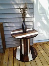 Wooden Spool End Tables Add Wheels For Mobility Wooden Spool Tables Spool Furniture Spool Tables