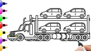109 cars pictures to print and color. How To Draw Car Carrier And Shipping Cars For Kids Coloring Pages For Kids Coloring For Kids Coloring Pages For Kids Coloring Pages