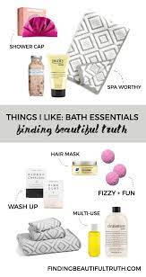 Things I Like Bath Essentials Finding Beautiful Truth Bath Essentials Spa Day At Home Spa Essentials