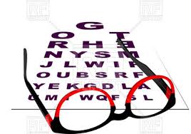Snellen Chart And Spectacles Stock Vector Image