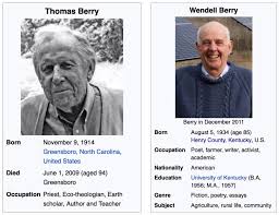 We did not find results for: Mr Wendell Berry Of Kentucky Mr Wendell Berry Is Not Fr Thomas Berry Cp