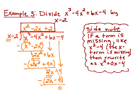 We do the same thing with polynomial division. Dividing Polynomials Long Division Math Algebra 2 Showme