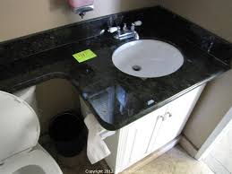 Cefito 400mm bathroom vanity basin cabinet sink storage wall mounted white. West Auctions Auction Granite And Marble Company Liquidation Item Bathroom Vanity With Sink And Faucet