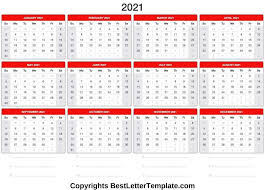 These free templates are available in word and pdf format. Printable Yearly 2021 Calendar Template In Pdf Word Excel