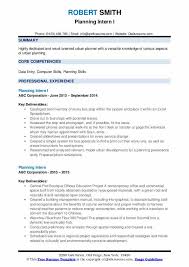 Use one of our free resume templates for word and get one step closer to the perfect job application. Planning Intern Resume Samples Qwikresume
