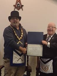 Newton Lodge #216 received the Grand Master Award Of Excellence Silver  Level. Presented by RWB Kendall Balding. Congratulations to all the Members  who made this possible!