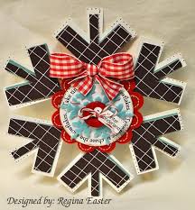Cover the inside of your card with blue striped paper. The Cutting Cafe Snowflake Shaped Card