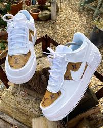 Louis Vuitton Reverse Monogram Air Force 1 Shadow By Rysnc The Custom King In 2020 Sneakers Fashion Nike Shoes Air Force Nike Air Shoes