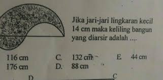 Luas daerah p = luas daerah q = luas daerah r = luas daerah s. Jika Jari Jari Lingkaran 14 Cm Berapa Keliling Luas Dan Daerah Yg Diarsir Brainly Co Id
