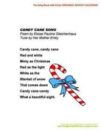 Candy Cane Song For The Sbwe Singable Advent Calendar Sbwe Songbook Series And For You Anytime Candy Cane Poem Candy Cane Kids Calendar