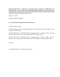Maybe you would like to learn more about one of these? Large Deposit Explanation Letter