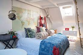 A South African Chef S Quirky Colorful Loft African Bedroom Bedroom Interior Map Bedroom