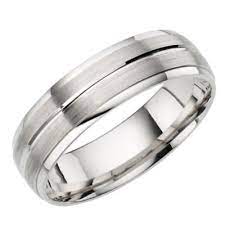Ernest Jones 18ct White Gold Brushed And Polished Court Ring Anillos De Compromiso Anillos De Boda Argollas