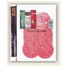 This snack box provides a hearty combo of genoa salami, provolone cheese slices and dark enjoy it as prepared, or add some crusty baguette slices to create some small yet satisfying sandwiches. Amazon Com Carando Alpina Sliced Genoa Salami 16 Ounce 12 Per Case Industrial Scientific