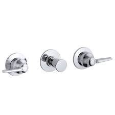 Shop Kohler Triton Polished Chrome 3 Handle Bathtub And Shower Faucet Trim Kit With Single Function Showe Faucet Handles Bathtub Faucet Handles Polished Chrome