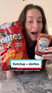 weirdfoodcombos #doritos #ketchup #mukbang #asmrfoods