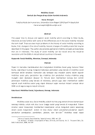 Check spelling or type a new query. Pdf Mobilitas Sosial Bentuk Dan Pengaruhnya Dalam Konteks Indonesia Harun Ar Rasyid Academia Edu