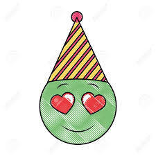 Birthday Face Emoji In Love Party Hat Drawing Vector Illustration Royalty Free Cliparts Vectors And Stock Illustration Image 112070290 Party hat and noisemaker vector. birthday face emoji in love party hat drawing vector illustration