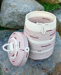 Ropeware Charmer Basket Lid Coiled Fabric Basket Clothesline Basket Rope Basket