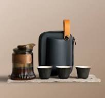 “Aura” - Portable Travel Tea Set with Protective Case