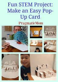 You can just draw it freehand, or even cut it directly without. Fun Stem Project Make An Easy Pop Up Card Pragmatic Mom