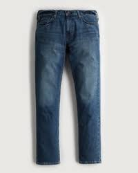 Men's Dark Wash Slim Straight Jeans