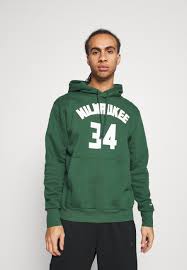 Giannis antetokounmpo plays for the milwaukee bucks, and he's an incredible person with and inspiring and wonderful origin story. Nike Performance Nba Milwaukee Bucks Giannis Antetokounmpo Name Number Hoodie Vereinsmannschaften Fir White Grun Zalando De