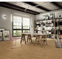 Factory Supply Light Beige Glossy Porcelainwood Tile Basement for Project