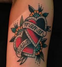 Red And Black American Traditional Tattoo Pin By Brandon Castro On Traditional Americana Tattoos Mom Tattoos Family Tattoos Sleeve Tattoos