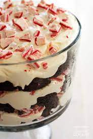 Hershey\'s easter candy brownie trifle : Chocolate Peppermint Trifle Layers Of Pudding Brownies And Candy Canes