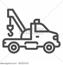Whatever your towing needs may be, we can help! Tow Truck Crane Line Vector Photo Free Trial Bigstock