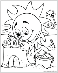 Free printable summertime coloring pages for kids that you can print out and color. Sun Playing Sand Castle At The Beach On Summertime Coloring Pages Beach Coloring Pages Coloring Pages For Kids And Adults